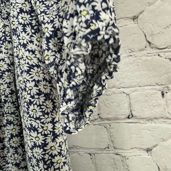 J Crew J. Crew Floral Smocked Midi Dress in Antique Navy Print Boho - Picture 10 of 15